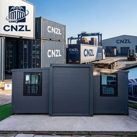 Villa temporaire haut de gamme, maisons préfabriquées pliables, conteneurs extensibles de 40, 30, 20 et 10 pieds, maison pliable de luxe habitable