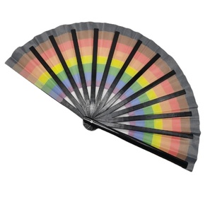 Custom Logo Bamboo Foldable Hand Fan 33cm/13inch Natural Handmade Business <b>Gift</b> for Promotions and Decor - Product Image 2