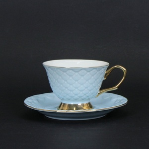 Tasse et soucoupe à café en porcelaine fine dorée personnalisées de luxe, style <span class=keywords><strong>royal</strong></span>, élégantes tasses en céramique de Dubaï avec soucoupe pour le thé de l'après-midi - Product Image 4
