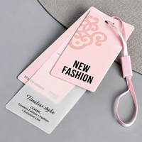 Ensemble de cartes de remerciement personnalisées en papier avec étiquette suspendue, encre écologique anti-contrefaçon, couleurs personnalisées pour vêtements, chaussures, chaussettes - Qualité d'impression stable