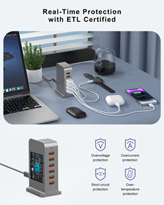 Station de charge USB 6 ports, chargeur rapide 50W, chargeur USB multi-ports pour téléphone - Product Image 4