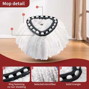 Paquete de 2 Repuestos de Cabezal de Mopa O-Cedar EasyWring Sellados al Vacío, Almohadillas de Repuesto de Microfibra Premium para Mopa Giratoria para una Limpieza Profunda - Product Image 2