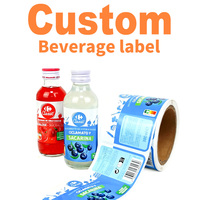 Etiquetas de Vinilo de Alta Viscosidad para Bebidas de Marca Privada, Etiquetas Impermeables para Envases de Botellas de Vidrio para Jugos y Leche