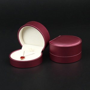 Case Jewelry <b>Ring</b> Bangle <b>Box</b> PU Leather Velvet Round Luxury Jewelry Packaging <b>Box</b> with Your logo - Product Image 2