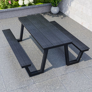 بيع بالجملة طاولات المطاعم التجارية الخارجية وطاولة مراكز التسوق في الحديقة طاولة مع مقاعد - Product Image 3