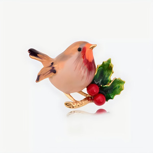 Spilla Color smalto con temperamento femminile di fascia alta corpetto di uccelli selvatici di lusso leggero con spilla di minoranza squisita - Product Image 5