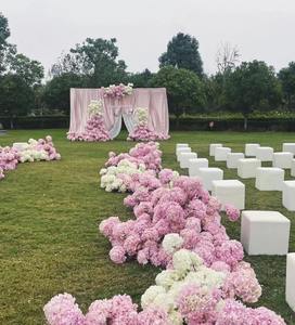 批发婚礼情人节餐桌装饰仿真绣球花胶水毡绣球花婚礼节日 - Product Image 3