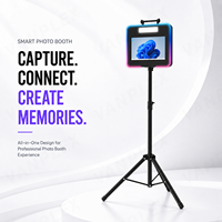 Machine de photomaton mobile avec écran tactile HD IPS de 15,6 pouces, appareil photo reflex numérique, télécommande sans fil, trépied et impression en libre-service
