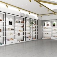 Vitrine peinte sur mesure pour salon de beauté cosmétique boutique de chaussures sac présentoir élégant étui de décoration pour échantillon de salle d'exposition