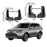 Garde-boue Premium pour Mitsubishi Outlander 2016-2020, Protection Anti-éclaboussures Sur Mesure, Doublure d'Aile, Fabrication OEM ODM Directe Usine