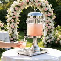 Distributeur de boissons en acier inoxydable FLEY, urne à jus avec robinet de service pour restaurant, hôtel, buffet et traiteur d'événements