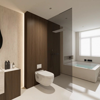Panneau mural personnalisé en PVC PET imperméable, sans peinture, anti-corrosion, décoratif, pour la décoration murale de la salle de bain