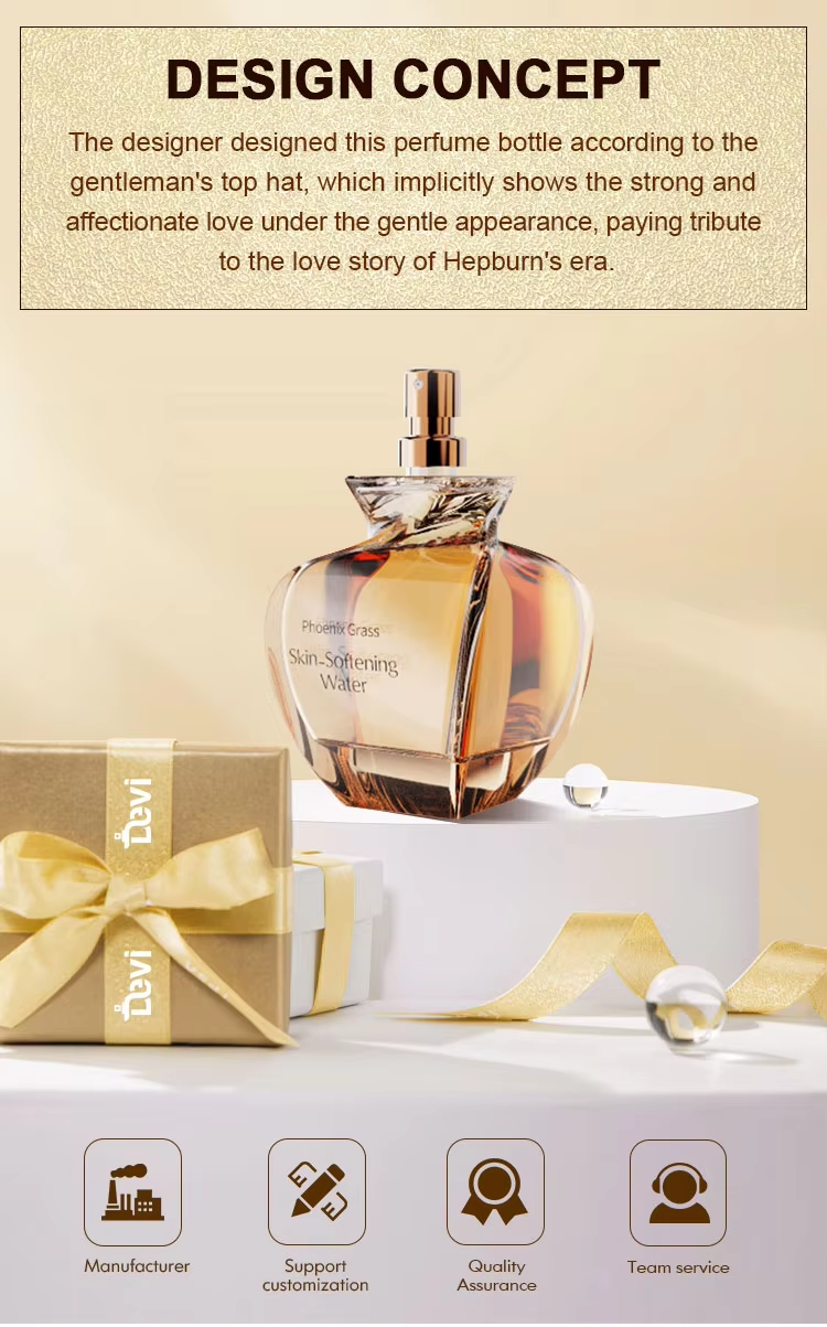 Devi新しいデザインのガラス香水瓶30ml高級スクエアメンズ