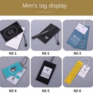 Étiquettes suspendues en PVC transparent avec logo personnalisé, étiquettes de vêtements, étiquettes de luxe, ensemble d'étiquettes suspendues avec cordon et épingle, étiquettes de vêtements en papier - Product Image 5