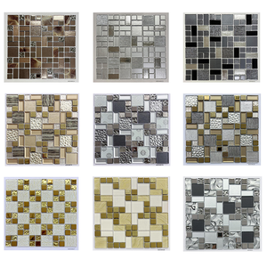 אריחי זכוכית דקורטיביים רב צבעוניים 6 מ\\\"מ, פסיפס זכוכית ארטיפיסיאל לקיר, רבי מכר במחיר תחרותי - Product Image 1