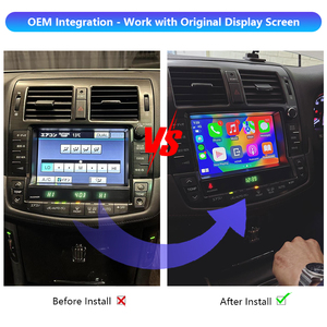 Corona ibrida GWS204 OEM Head unit Wireless Apple CarPlay Multimedia Box <span class=keywords><strong>Android</strong></span> Auto kit di integrazione automatica per 2008 2012 Toyota - Product Image 2