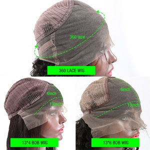 Venta al por mayor HD peluca con malla frontal Glueless <span class=keywords><strong>Afro</strong></span> rizado corto Bob Estilo negro para mujeres de Vietnam pelo crudo - Product Image 6