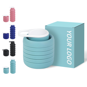 Bouteille d'eau <span class=keywords><strong>pliable</strong></span> en silicone personnalisée avec logo, pour le <span class=keywords><strong>sport</strong></span>, les voyages et le cyclisme - Product Image 1