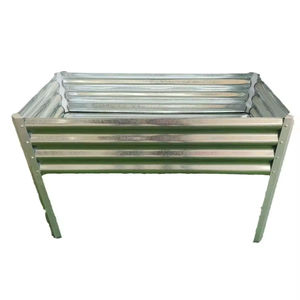Kit de pattes pour jardinières d'intérieur/d'extérieur en tô<span class=keywords><strong>le</strong></span> galvanisée surélevée pour lit de <span class=keywords><strong>jardin</strong></span> intérieur/extérieur pour pots de fleurs et légumes - Product Image 2