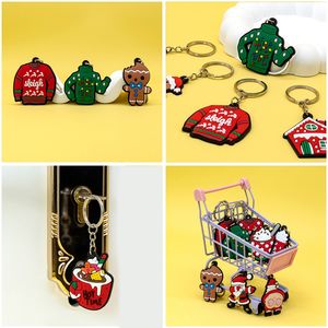 Vente en gros Nouveau design Cadeaux de Noël Porte-clés en pvc souple avec dessin animé japonais Anime chat Porte-clés mignon en pvc pour homme en pain d'épice - Product Image 4