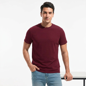 Wholesale 100% Cotton Men's T-shirt Luxury 300GSM Unisex Custom Logo <b>Mock</b> <b>Neck</b> Blank Boxy T-Shirt for Men - Product Image 1