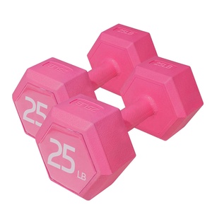 Rubber+Cast Iron Hex <b>Dumbbell</b> Sets 5/10/15/20lbs 5 Colors Exercise Fitness Free Weights Women Men Body Building Home Gym - Product Image 1