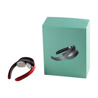 Masseur de cou électrique pliable intelligent 2021, mini collier intelligent avec chaleur, massage par impulsions électriques, ABS + silicone, batterie 450 mAh