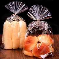 Minlee clair Opp Toast sac épaissi Pp fond carré debout cuisson gâteau baguette de pain Doggy sac Ziplock sac