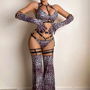 Set Lingerie Lengkap 2026, Bra Tali Tipis dengan Potongan Cut Out, Bahan Kain Motif Hewan yang Menawan - Product Image 2