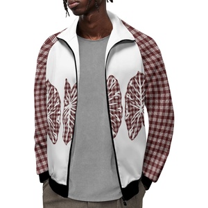 Individuell Bedruckbare Hawaiianische Kalo-Blätter Paraca Gestepptes Muster Herren-Kragenjacke Umweltfreundlich Winddicht Atmungsaktiv - Product Image 3