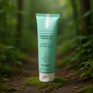 Gel exfoliant apaisant à l'aloe vera Cure Calming 150ml, gommage facial apaisant pour tous types de peaux - Product Image 3