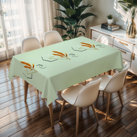 Nappe rectangulaire verte en PVC solide RNPT, idéale pour l'extérieur, résistante, pour anniversaires, facile à nettoyer, toile cirée – Grande Vente