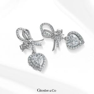 Pendientes de Diamante Moissanite con Diseño Personalizado OEM ODM, Forma de Corazón, 6 mm, Oro Amarillo, Oro Blanco, Oro Rosa - Product Image 5