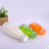 Bouteille de boisson en plastique PET transparente jetable de 330 ml pour jus, thé au lait, thé froid