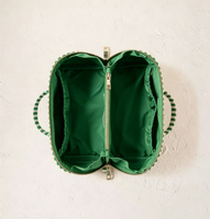 Pochette de maquillage personnalisée en tissu, sac de rangement portable de luxe pour voyage, brodée, pour pinceaux de maquillage