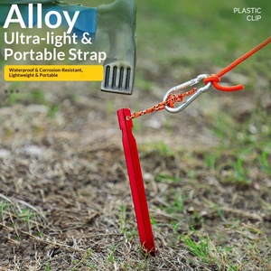 Essential <b>Camping</b> Tent <b>Pegs</b> & Mallets Aluminum Stake Accessories for Outdoor Tent & Tarp - Product Image 2
