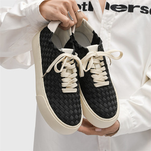 Nouvelles chaussures de skate décontractées pour hommes, basses, respirantes, tissées à la main, tendance et originales - Product Image 5