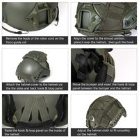 IDOGEAR V2 Couverture de casque tactique rapide Camouflage Ops-Core PJ/BJ/MH Type Sports Outdoor Gear pour l'auto-défense de chasse