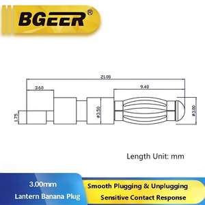 3mm 銅製ランタンヘッドバナナプラグ - RC バッテリー電源用はんだ付け可能な射出成形ピンコネクタ端子 - Product Image 5