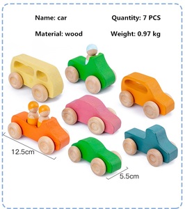 I Veicoli <span class=keywords><strong>Arcobaleno</strong></span> Colorato Giocattolo Di Legno Auto <span class=keywords><strong>Arcobaleno</strong></span> di legno Giocattolo Di Legno Auto (7pcs) - Product Image 3