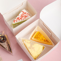 französische Gebäck-Mousse Kuchenbox hochwertige weiße kleine Kuchenboxen Muffin-Papierbecher Verpackungsbox mit Tray