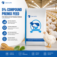 Prémélange Alimentaire Composé de Haute Qualité SAIK à 5% avec Acides Aminés et Vitamines de Qualité Alimentaire pour la Phase d'Engraissement des Poulets de Chair