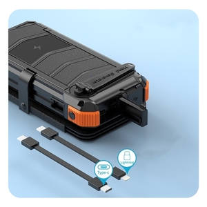 OEM nhà máy điện cầm tay Trạm Sạc khẩn cấp SOS năng lượng mặt trời Hand Crank USB sạc điện thoại 20000mAh ngân hàng điện - Product Image 1