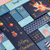 Boîtes d'Emballage Personnalisées de Haute Qualité pour Calendrier de l'Avent Noël Compte à Rebours 24 Jours avec Biscuits et Chocolats