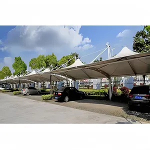 Wholesale Cheap China Factory Carport PVDF Roofing Membrane Residential Commerical Industrial Car Parking Tensile Structures