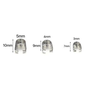 Boucles en acier inoxydable en forme de graines de melon, plaquées or et argent, pour la fabrication de colliers, composants de bijoux - Product Image 2