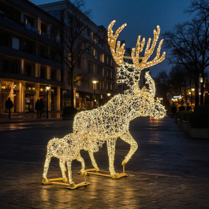 <span class=keywords><strong>Luces</strong></span> LED Gigantes de PVC Impermeables IP65 con Forma de Alce para Exteriores, para Navidad, Acción de Gracias, Halloween, Paisajes, Calles, Jardines y Bodas - Product Image 1