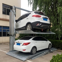 Vente en gros usine, sur mesure, certifié CE, Plateforme hydraulique pour le stationnement de voitures à 3 niveaux et 2 poteaux, pour garages résidentiels et commerciaux