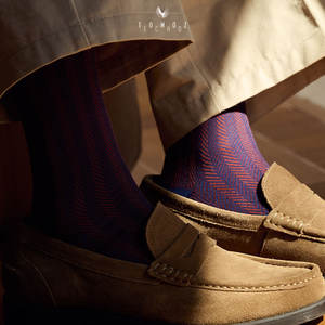 Tomoz הד גברים סוף שמלה מותאמת אישית גרביים פסים באמצע עגל גרביים מעצבים רכים - Product Image 5