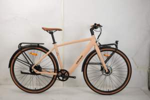 Vélo électrique en aluminium 250W conforme aux normes européennes, 700C, capteur de couple, batterie cachée 48V 10AH, frein à disque, suspension avant, étanche, 60 km d'autonomie - Product Image 3
